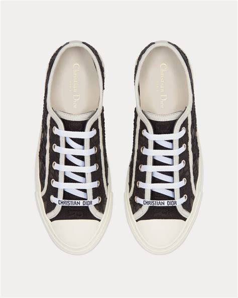 dior macrame sneakers|Dior Walk'n'Dior Black Macramé Embroidered Cotton Low Top .